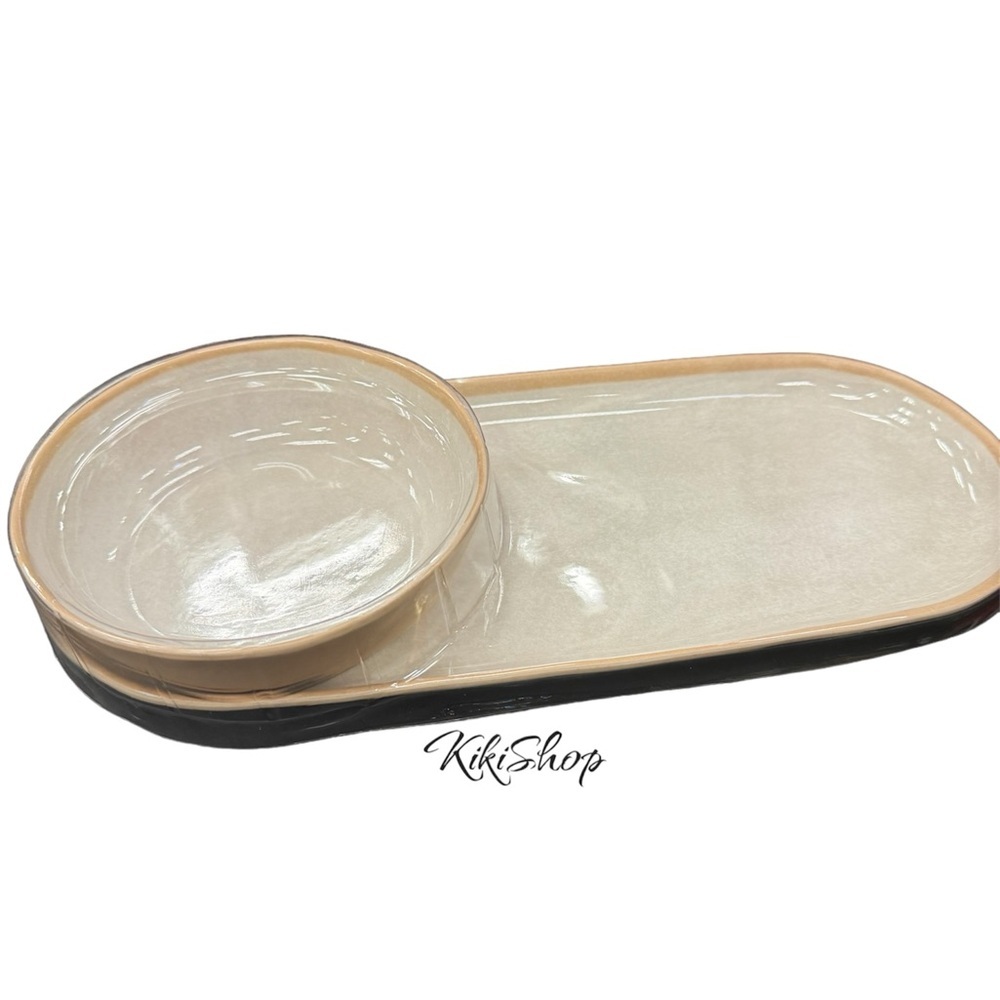 Melamine Serving Platter Set Ivory -Threshold - Picture 9 of 11